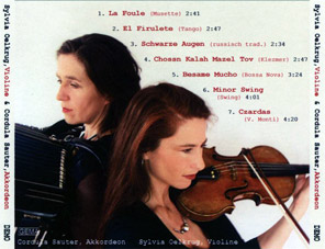 DEMO-CD Duo Sylvia Oelkrug, Violine und Cordula Sauter, Akkordeon